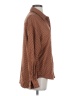 Unbranded 100% Polyester Houndstooth Brown Long Sleeve Blouse Size XS - photo 4