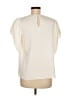 Express 100% Polyester Ivory Short Sleeve Top Size M - photo 2