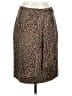 Classiques Entier Animal Print Brown Silk Skirt Size 4 - photo 1