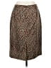 Classiques Entier Animal Print Brown Silk Skirt Size 4 - photo 2