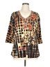 David Cline Gold 3/4 Sleeve Blouse Size 1X - photo 1