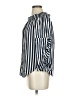 cavalini 100% Cotton Stripes Blue 3/4 Sleeve Blouse Size S - photo 5
