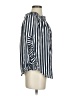 cavalini 100% Cotton Stripes Blue 3/4 Sleeve Blouse Size S - photo 4