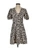 Uniqlo 100% Polyester Animal Print Ivory Casual Dress Size XS - photo 1