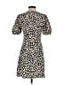 Uniqlo 100% Polyester Animal Print Ivory Casual Dress Size XS - photo 2