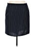 Michael Kors 100% Virgin Wool Stripes Black Blue Wool Skirt Size 8 - photo 2