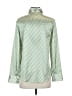 Shein 100% Polyester Polka Dots Green Long Sleeve Blouse Size XS - photo 2
