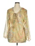 Jessica Simpson 100% Polyester Gold 3/4 Sleeve Blouse Size 1X - photo 1