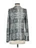 Larry Levine Silver Long Sleeve Blouse Size S - photo 2