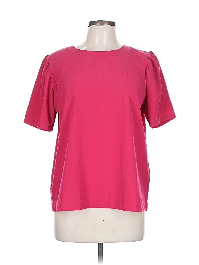 Pre-owned Chico's Short Sleeve Blouse In Pink