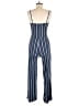 Caution to the Wind Stripes Blue Jumpsuit Size M - photo 2