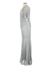 Xscape Silver Cocktail Dress Size 14W - photo 5