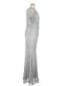 Xscape Silver Cocktail Dress Size 14W - photo 4