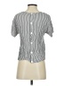 Madewell 100% Viscose Stripes Silver Short Sleeve Blouse Size XS - photo 2