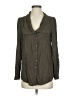 Odille 100% Rayon Gray Green Long Sleeve Blouse Size 0 - photo 1