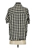 Madewell 100% Viscose Checkered-gingham Black Short Sleeve Button-Down Shirt Size XS - photo 2