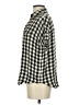 Madewell 100% Viscose Checkered-gingham Black Short Sleeve Button-Down Shirt Size XS - photo 5