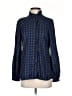 CAbi 100% Rayon Checkered-gingham Blue Long Sleeve Blouse Size XS - photo 2