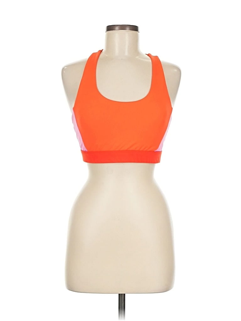 Pre-owned Wilo Tank Top Orange Halter Neckline Tops