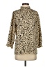 Angashion Animal Print Tan 3/4 Sleeve Blouse Size S - photo 1