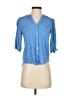 Democracy Blue 3/4 Sleeve Button-Down Shirt Size XS - photo 1