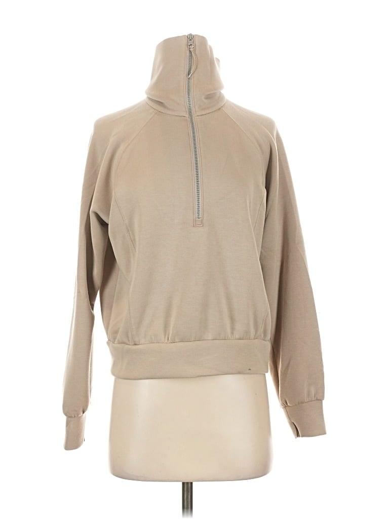 Pre-owned Spanx Fleece Jacket In Brown