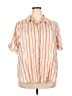 Studio 1940 Stripes Orange Ivory Short Sleeve Blouse Size 30 - 32 - photo 1