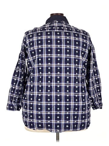 Fashion Bug 3/4 Sleeve Button-Down Shirt (view 2)