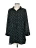 CAbi 100% Polyester Polka Dots Green 3/4 Sleeve Blouse Size S - photo 1