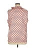 Talbots Outlet 100% Polyester Polka Dots Orange Sleeveless Blouse Size XL - photo 2