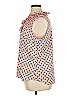Talbots Outlet 100% Polyester Polka Dots Orange Sleeveless Blouse Size XL - photo 5