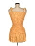 Unbranded 100% Polyester Yellow Cocktail Dress Size M (estimated) - photo 2