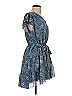 Little Moon Paisley Blue Casual Dress Size S - photo 4