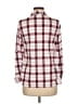 White Mark Plaid Burgundy Long Sleeve Button-Down Shirt Size M - photo 2