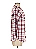 White Mark Plaid Burgundy Long Sleeve Button-Down Shirt Size M - photo 4
