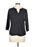 MICHAEL Michael Kors Gray 3/4 Sleeve Top Size L - photo 1