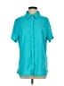 Columbia 100% Polyester Teal Blue Short Sleeve Blouse Size 1 - photo 1
