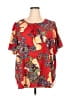 Gibson Latimer Red Short Sleeve Blouse Size 2X - photo 1
