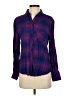 Rails 100% Rayon Plaid Purple Long Sleeve Blouse Size S - photo 1