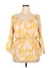 Sweet Rain 100% Polyester Yellow 3/4 Sleeve Blouse Size 2X - photo 1