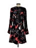 Halogen 100% Polyester Print Black Casual Dress Size XS - photo 2
