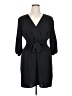 DKNY 100% Polyester Solid Black Casual Dress Size 14 - photo 1