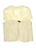 Copper Key 100% Polyester Ivory Cardigan Size 7 - 8 - photo 1
