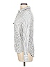 Max Studio Stripes Silver Long Sleeve Blouse Size L - photo 5
