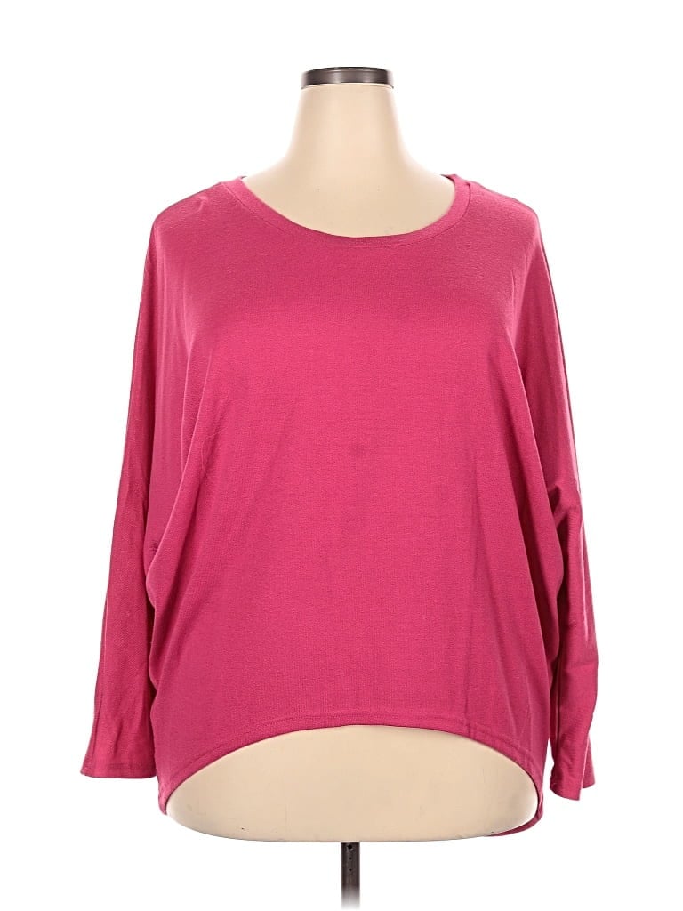 Pre-owned Zanzea Collection 3/4 Sleeve T-shirt In Pink