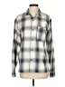 Standard Cloth Plaid Gray Long Sleeve Button-Down Shirt Size S - photo 1