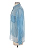 Joe Fresh 100% Polyester Polka Dots Blue Long Sleeve Blouse Size S - photo 5