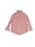 Janie and Jack 100% Cotton Checkered-gingham Red Long Sleeve Button-Down Shirt Size 18-24 mo - photo 1
