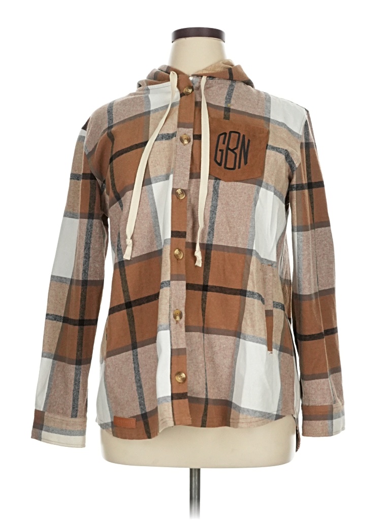Pre-owned Marleylilly Long Sleeve Button Down Shirt In Brown