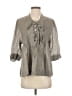 Repeat Cashmere Gray 3/4 Sleeve Blouse Size XS - photo 1